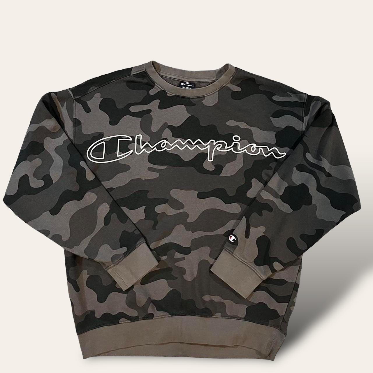 Champion camo sales crewneck