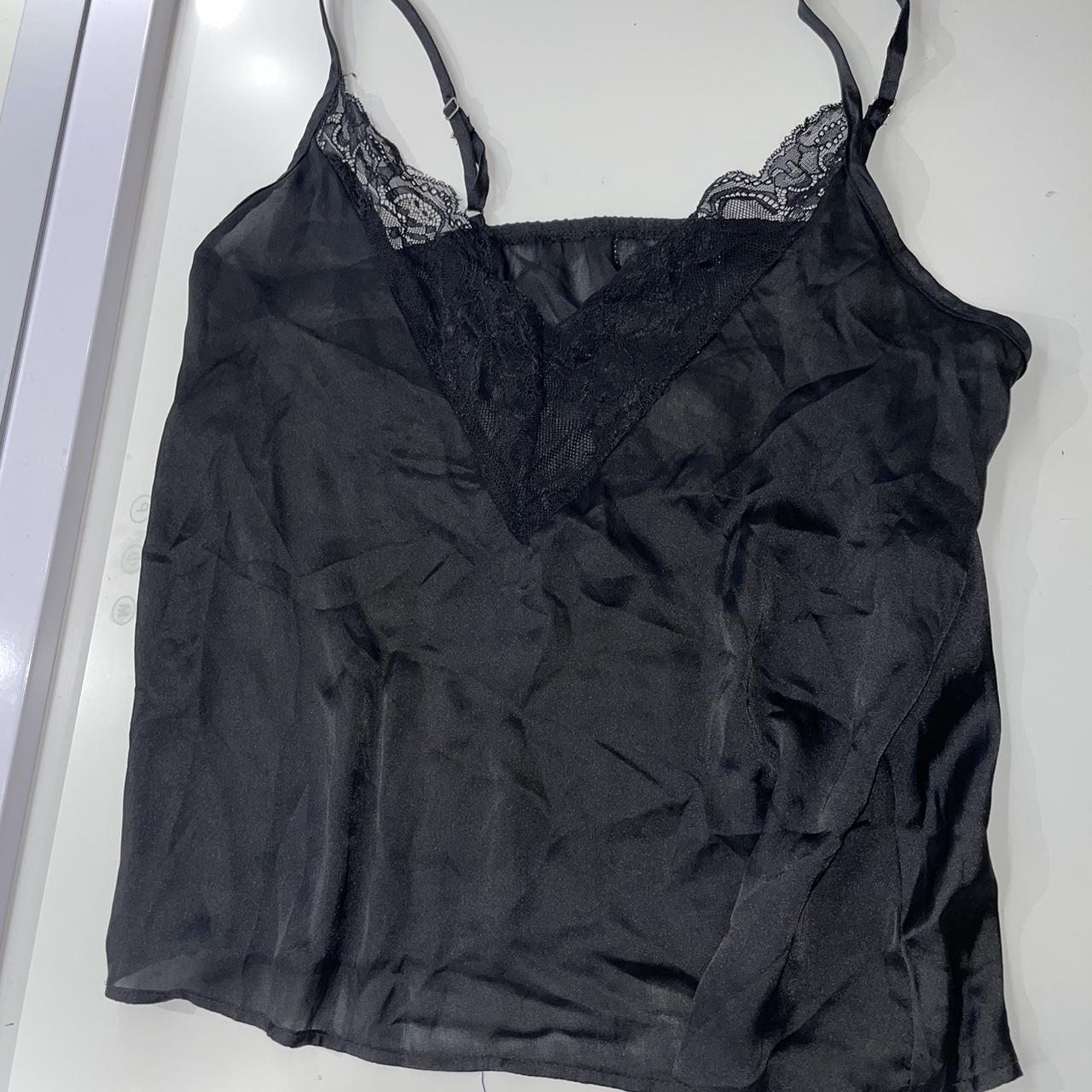 Vintage y2k Black Lace Cami (no tags) - Depop