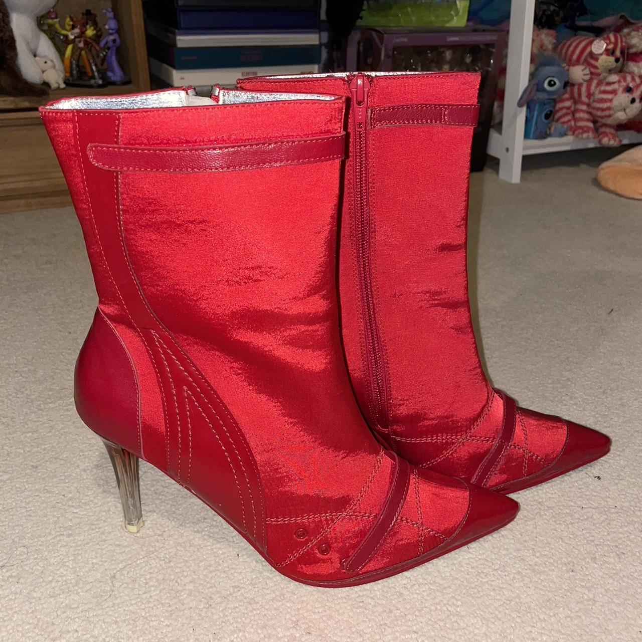 Faith red ankle on sale boots