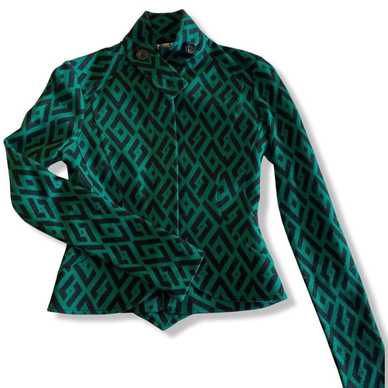 Diane von Furstenberg Women's Green and Black Jacket