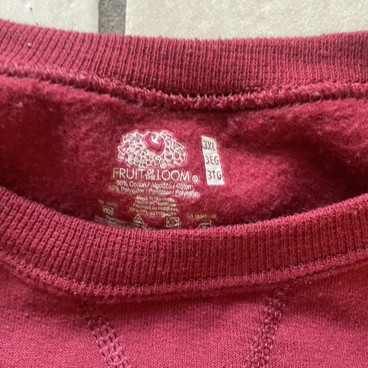 Blank all red fruit of the loom crew neck size 3xl - Depop