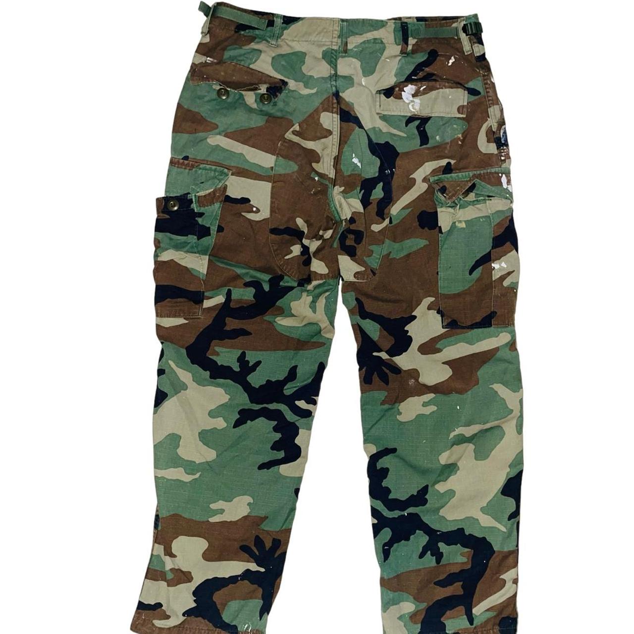 Vintage Surplus Army Camo Cargo Pants Size Medium... - Depop