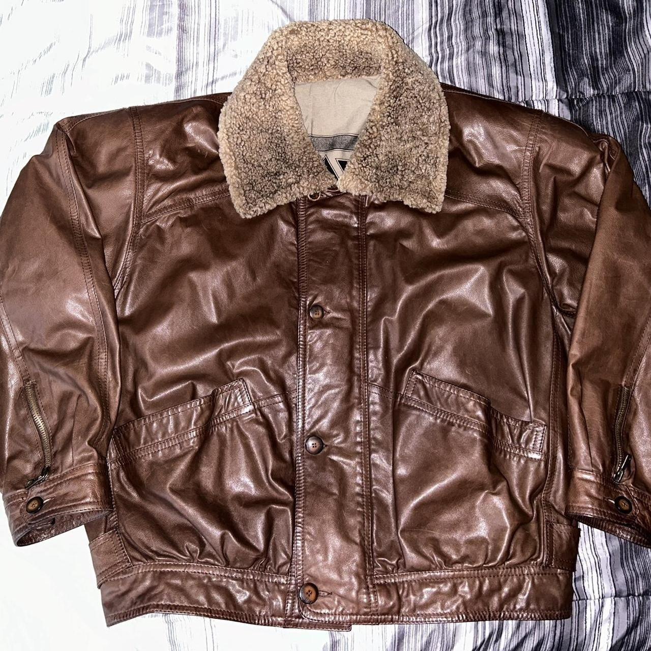 福*様 vtg 80s short leather bomber jacket 1980s Patchwork Leather Bomber Free Shipping - The Vintage Twin