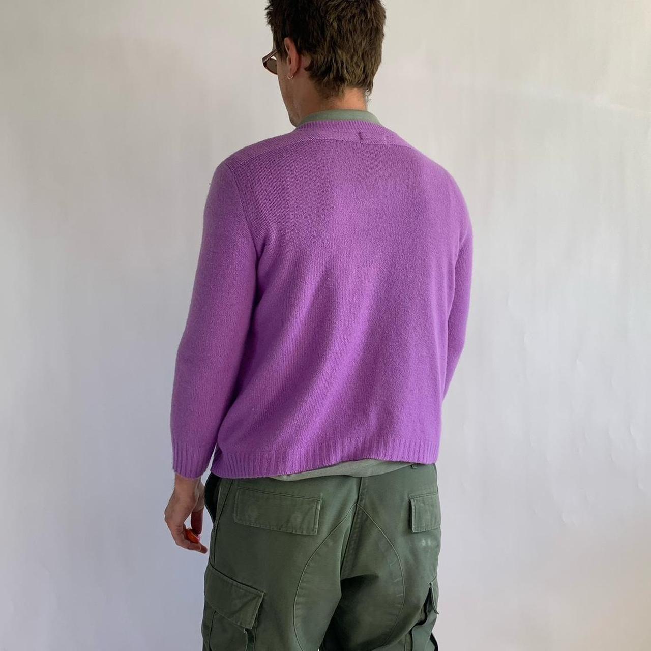 Men's Purple and Pink Cardigan Depop