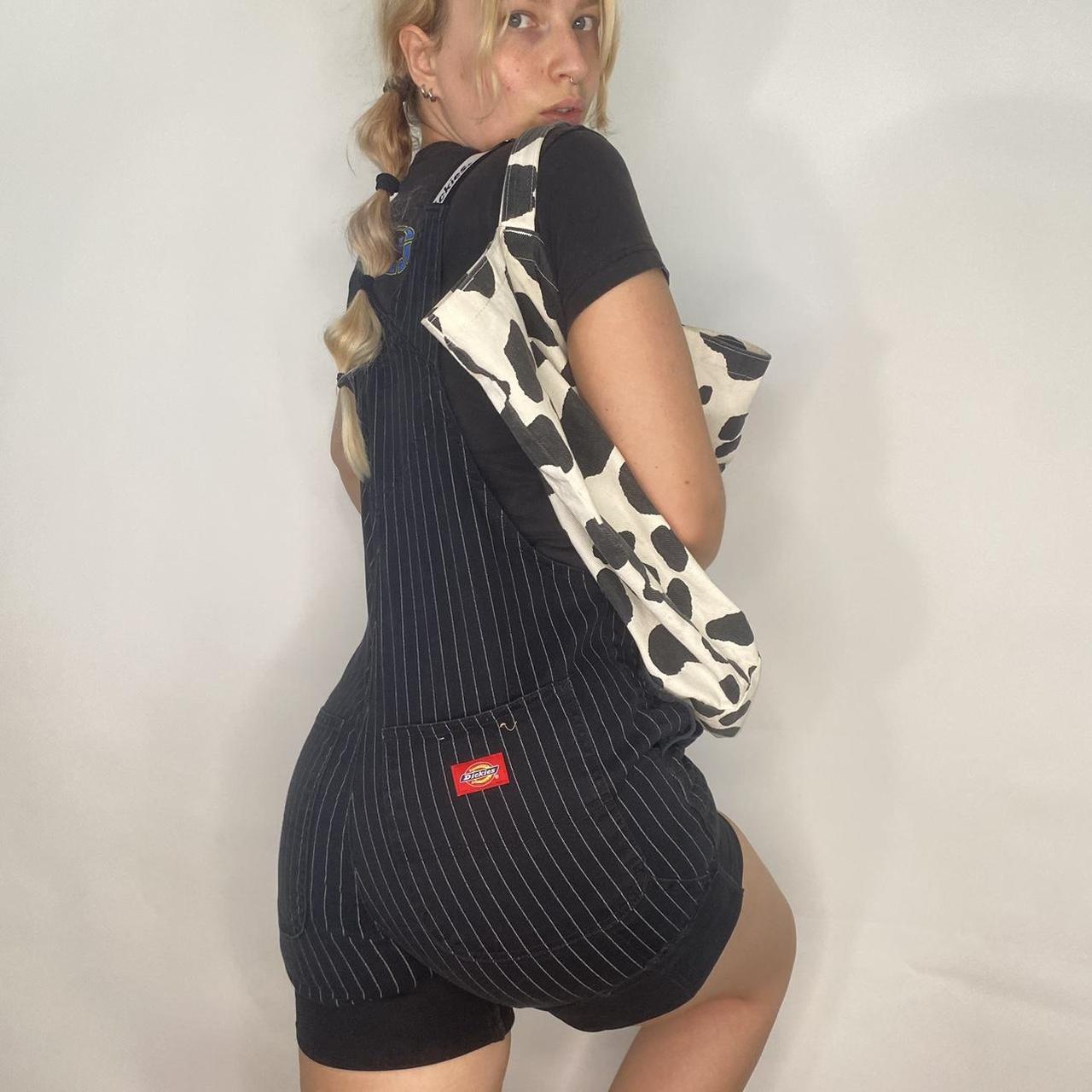 Pinstripe dickies overalls Seen a lil snug on me,... Depop