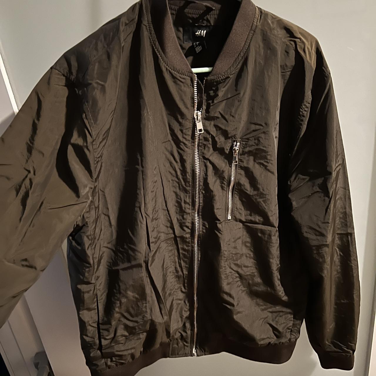 H&M brown bomber jacket. - Depop