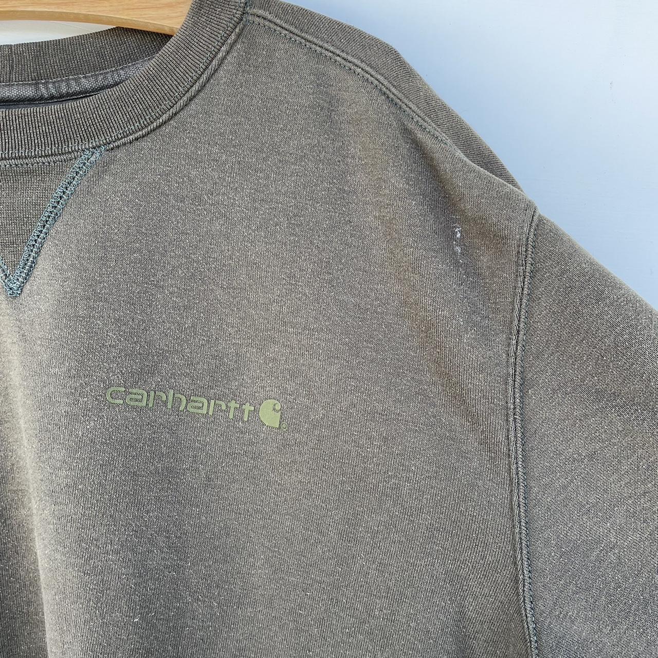 Carhartt Men's Green Sweatshirt Depop