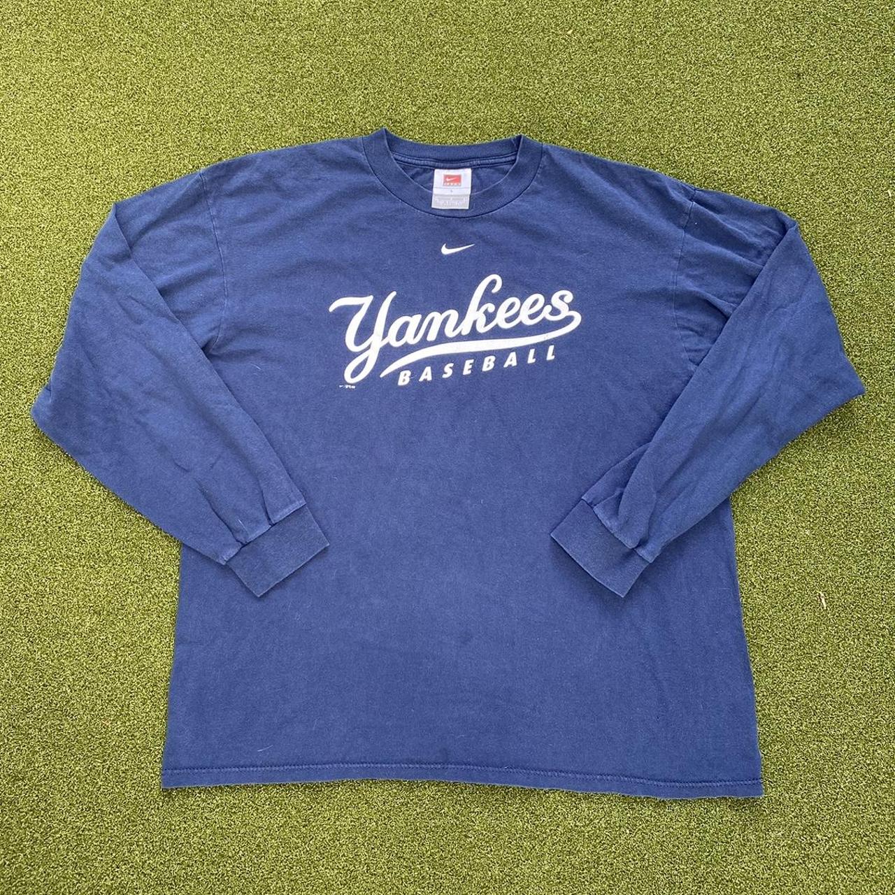 Vintage Yankees Nike Center swoosh Long Sleeve - Depop