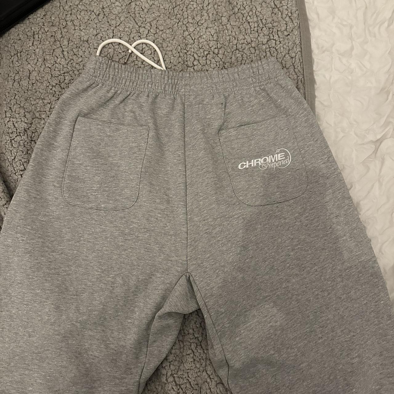 Grey Chrome Imperial Joggers- size M accidently... - Depop