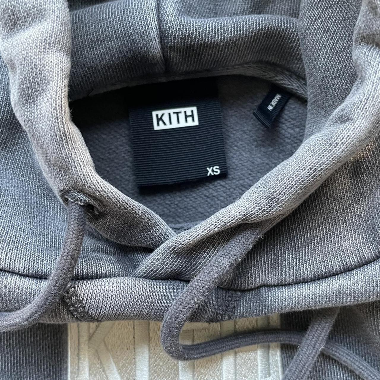 Kith navy hoodie with white box logo on... - Depop