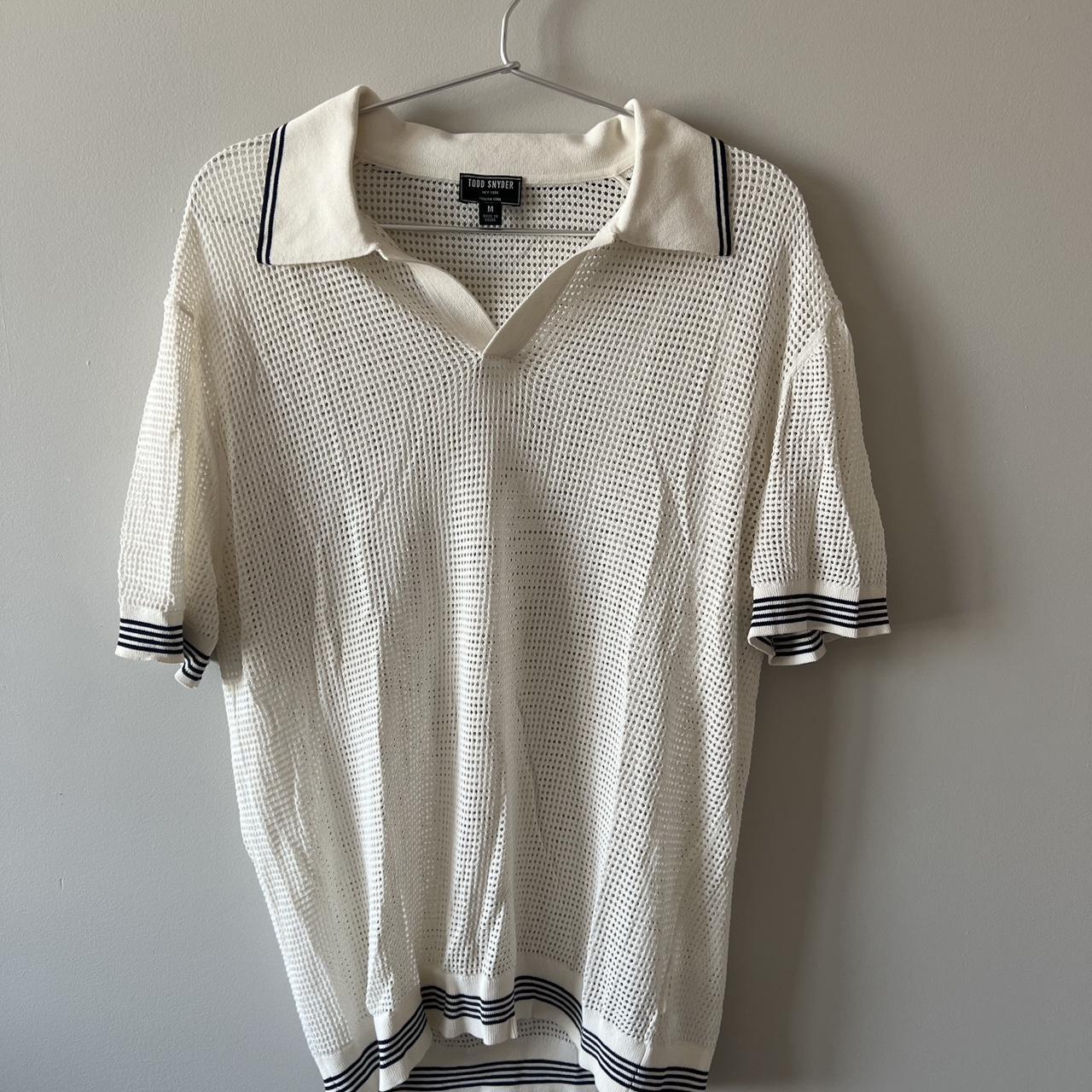 TODD SNYDER MESH POLO - Depop