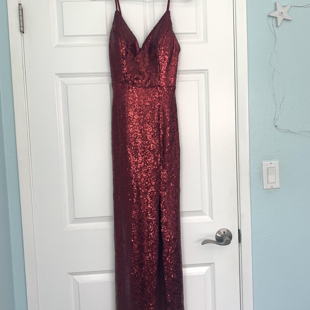 sequin red prom dress 🫶🏼 💌womens size s but fits me... - Depop