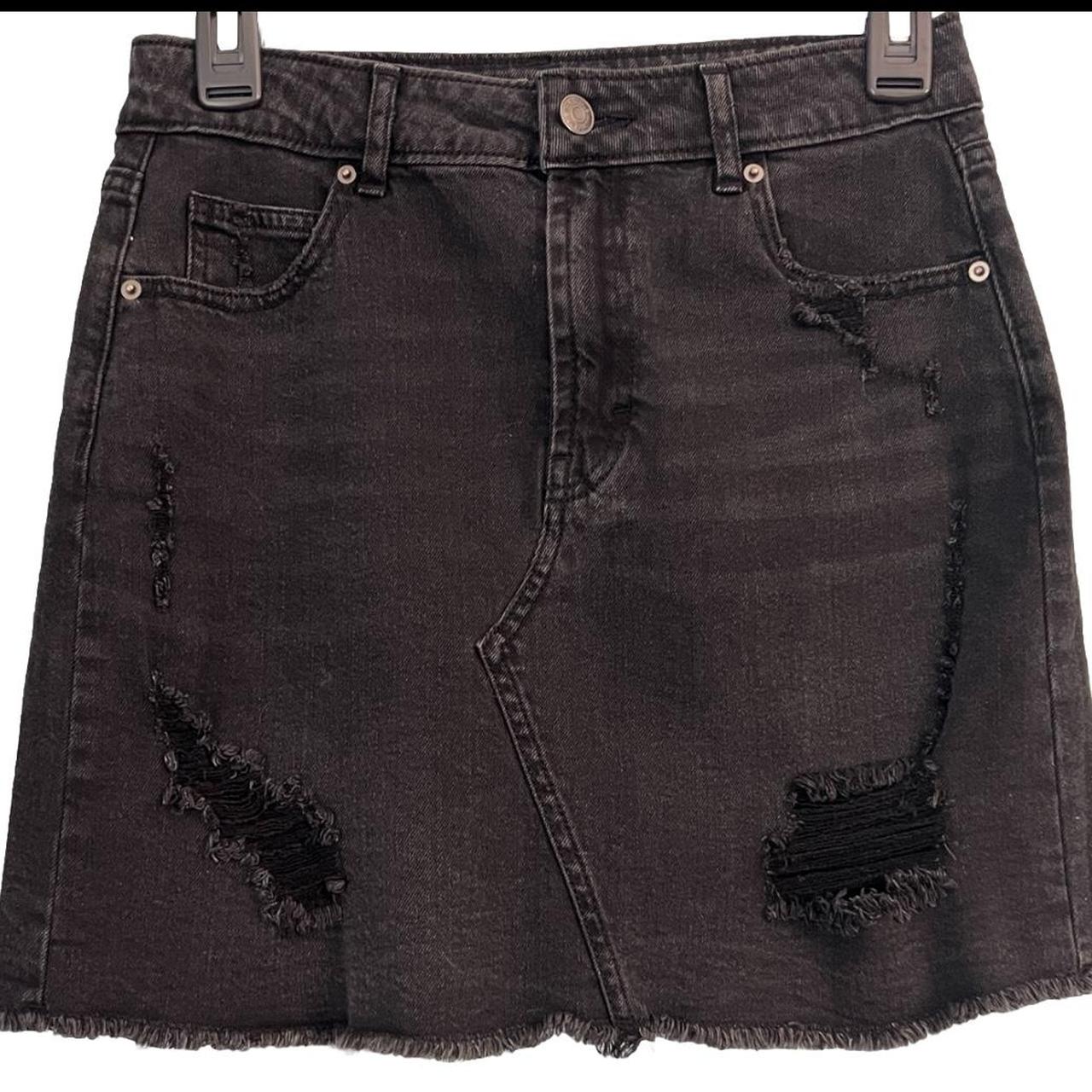 Wild Fable Denim Jean Skirt Mini Ripped Distressed