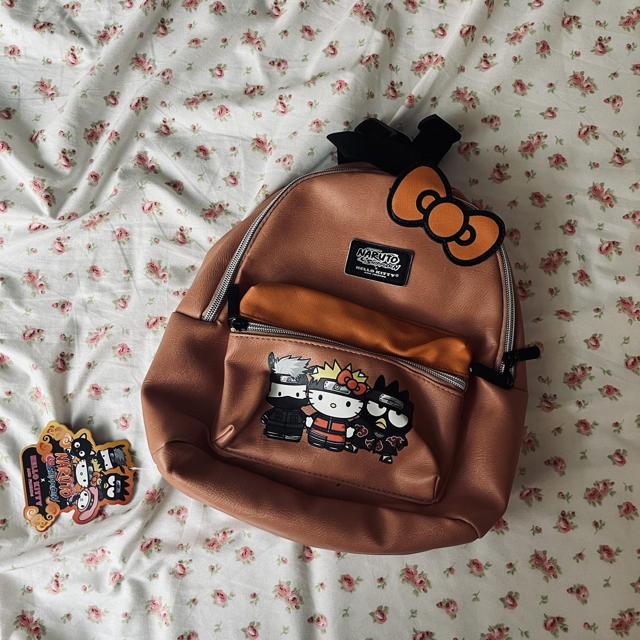 Sanrio Hello Kitty x Naruto Shippuden Women's Mini Backpack Orange 