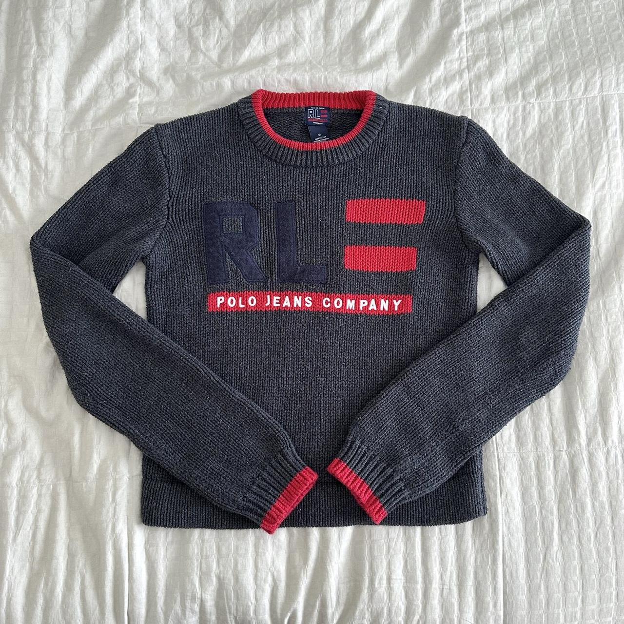 ralph lauren knit sweater 🩶 perfect for upcoming Depop