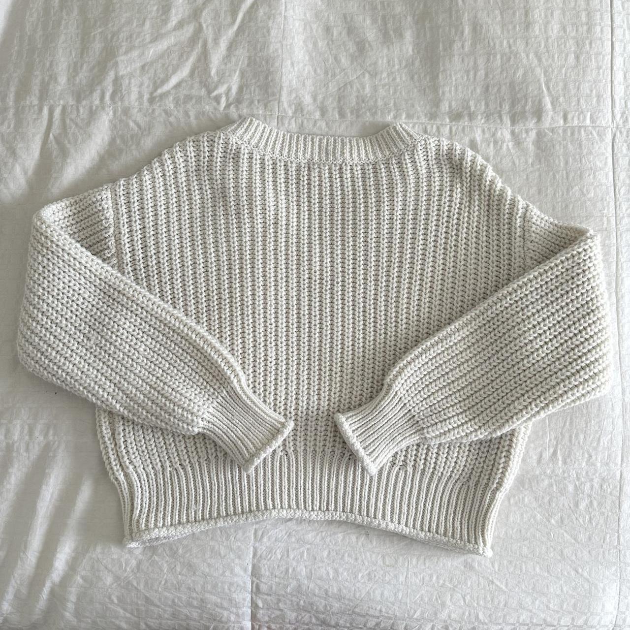 chunky knit cream sweater 🤍 Depop