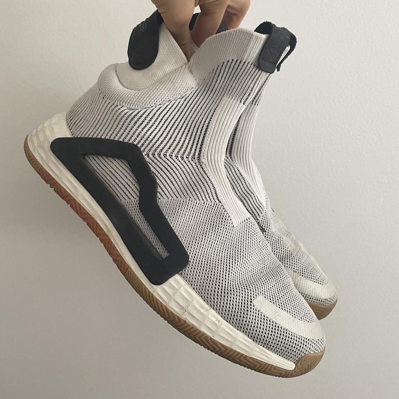 mens black and white adidas