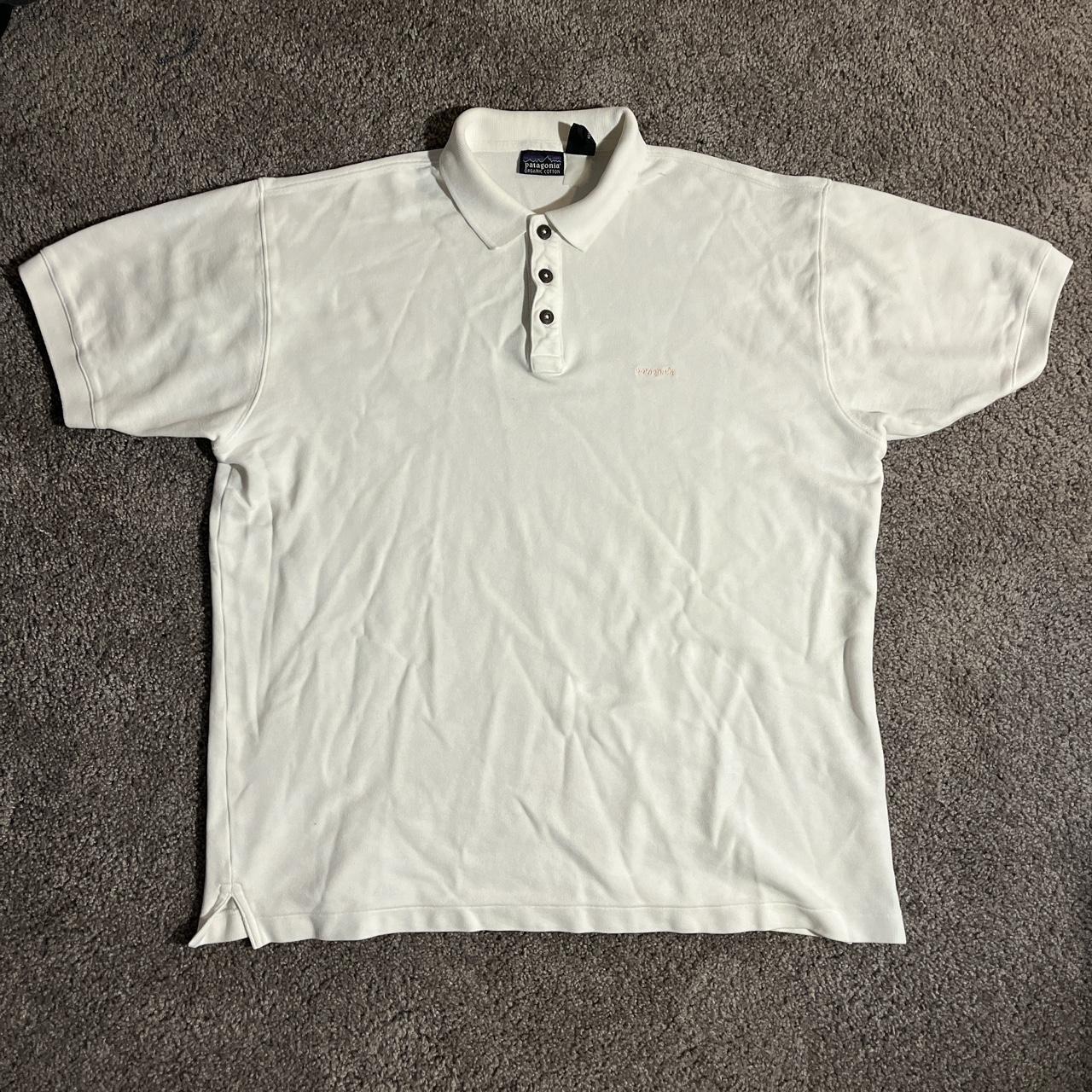 vintage patagonia polo shirt size M *small marks... - Depop