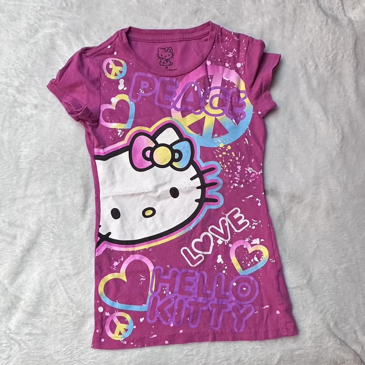 Pink Hello Kitty Baby Tee runs small... - Depop