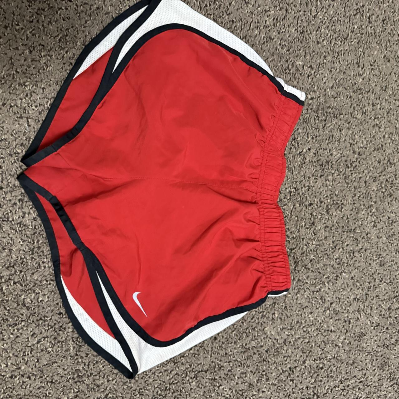 mens red and white nike shorts