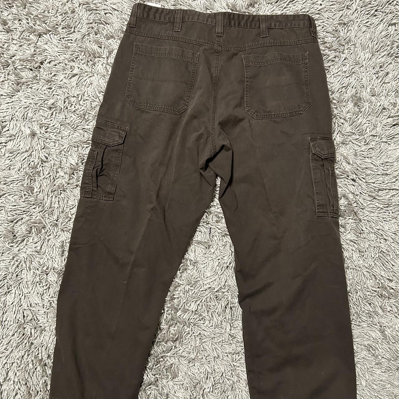 Dark brown wrangler cargo/ carpenter pants -in... - Depop
