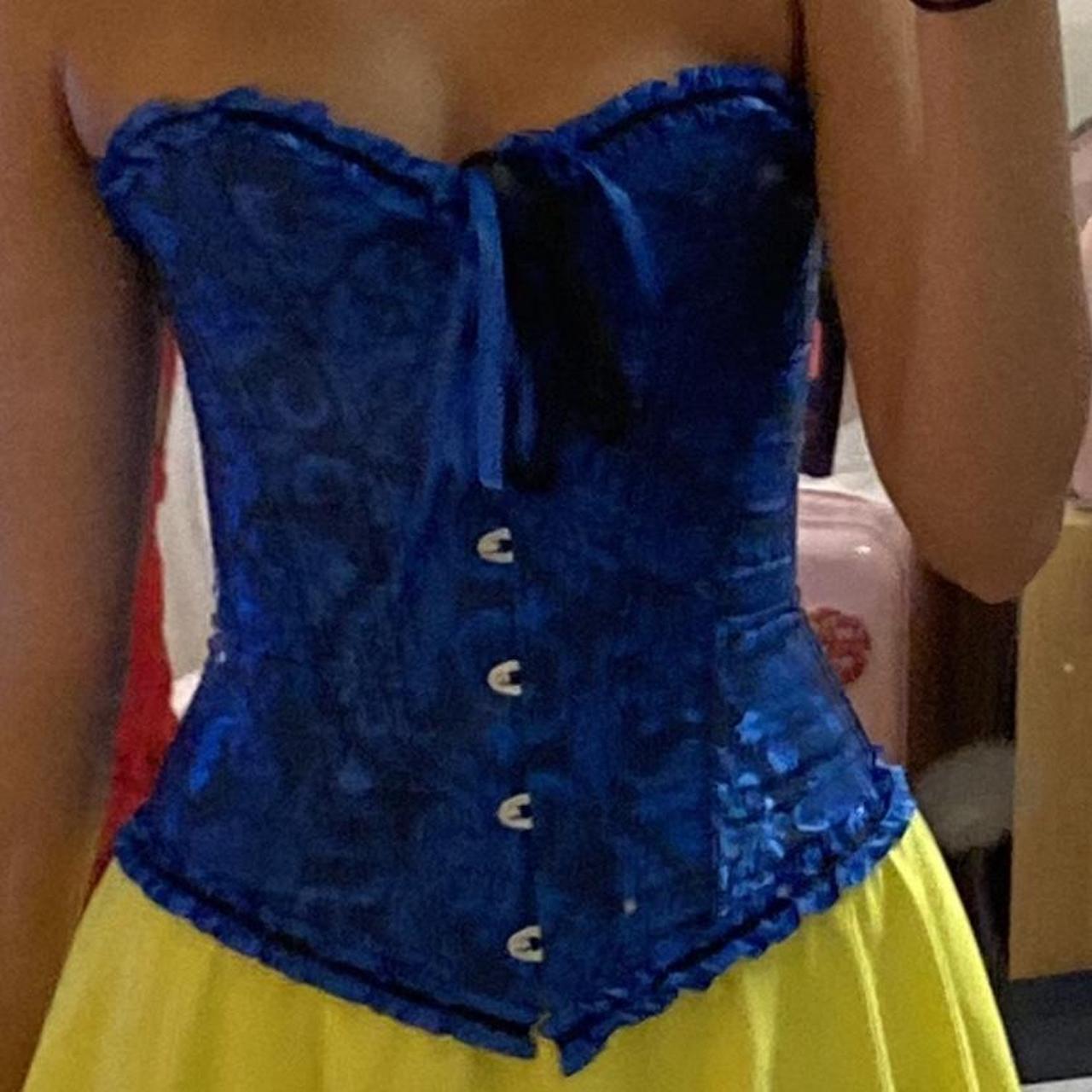 Selling This Blue Corset I Was Snow White For Depop