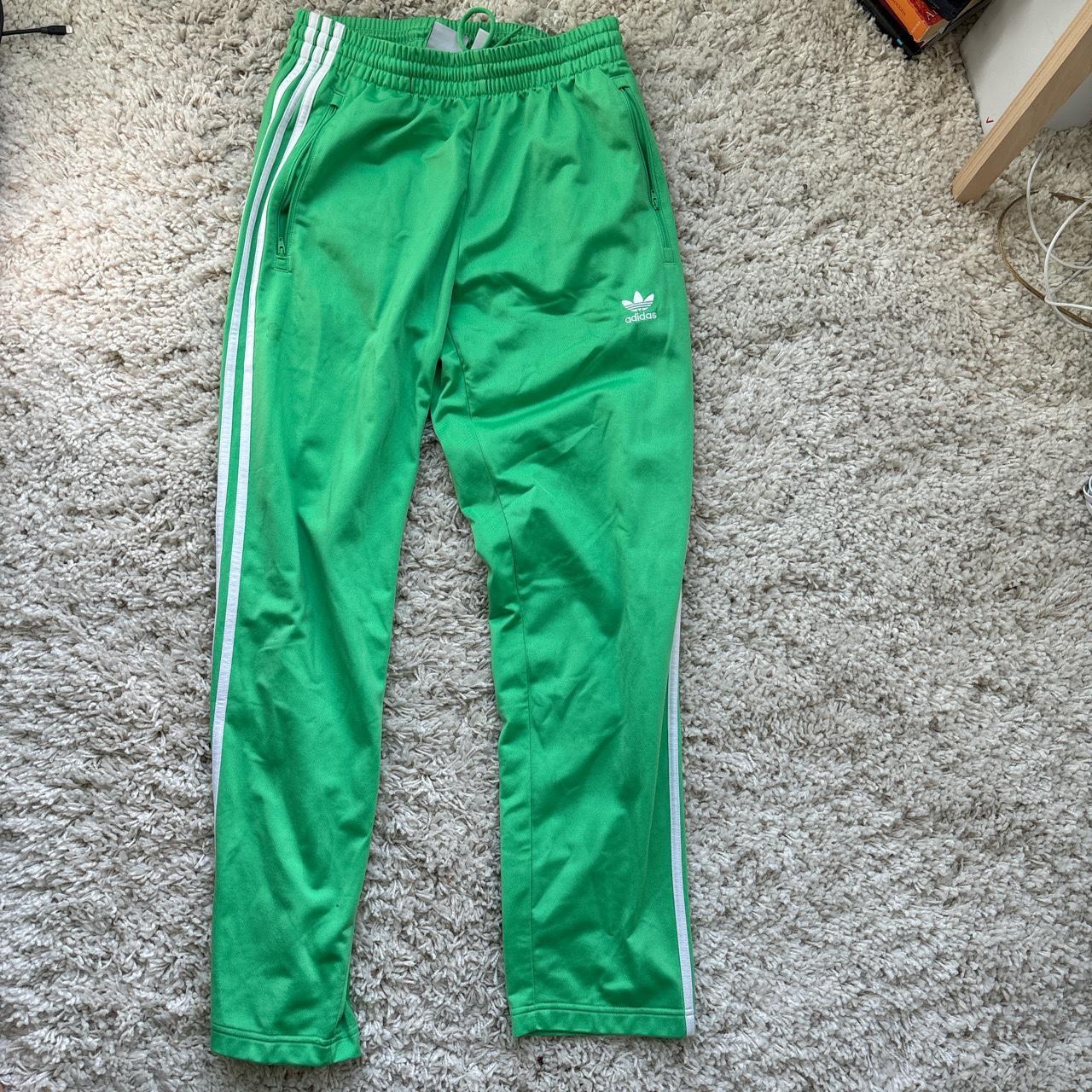 Green Adidas Firebird Tracksuit Pants. Worn twice as... - Depop