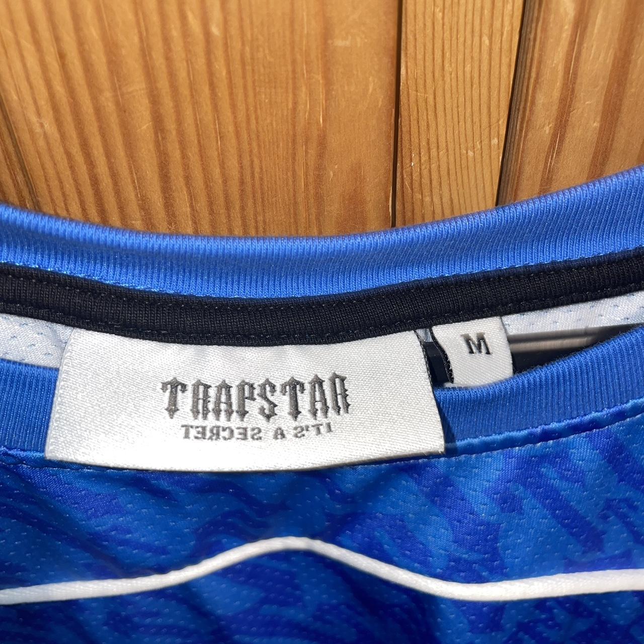 Trapstar football top blue 2022 trapstar football... Depop