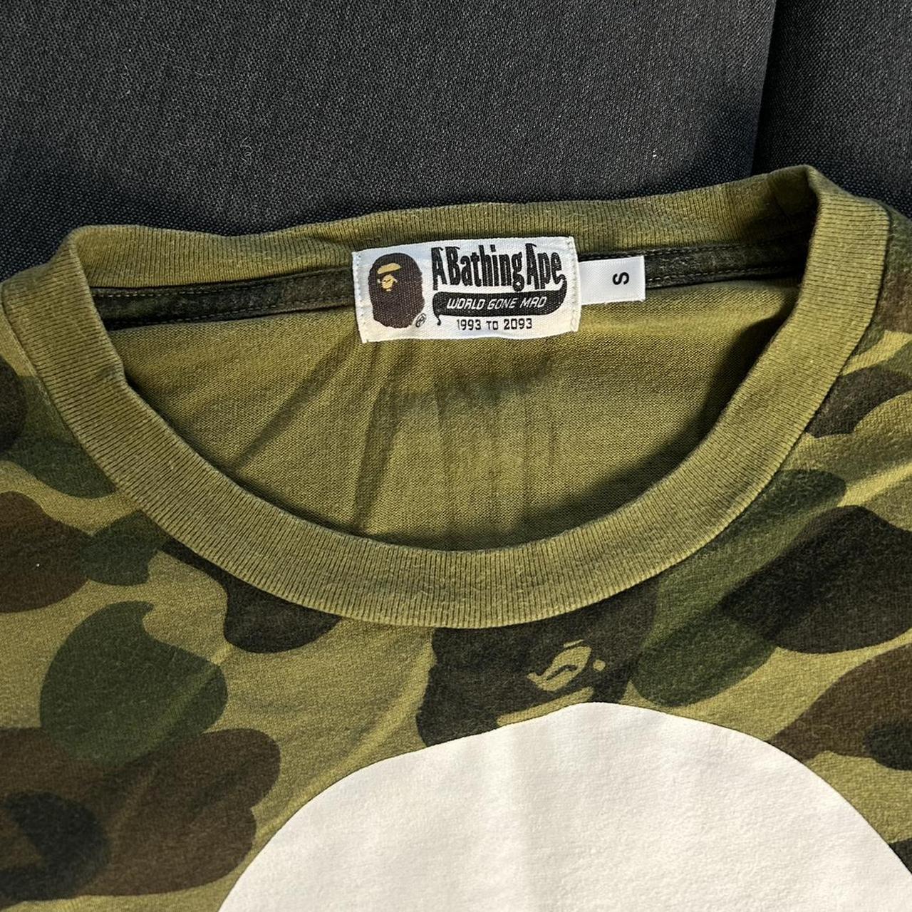 Long sleeve camo Bape t-shirt Size Small Used-... - Depop