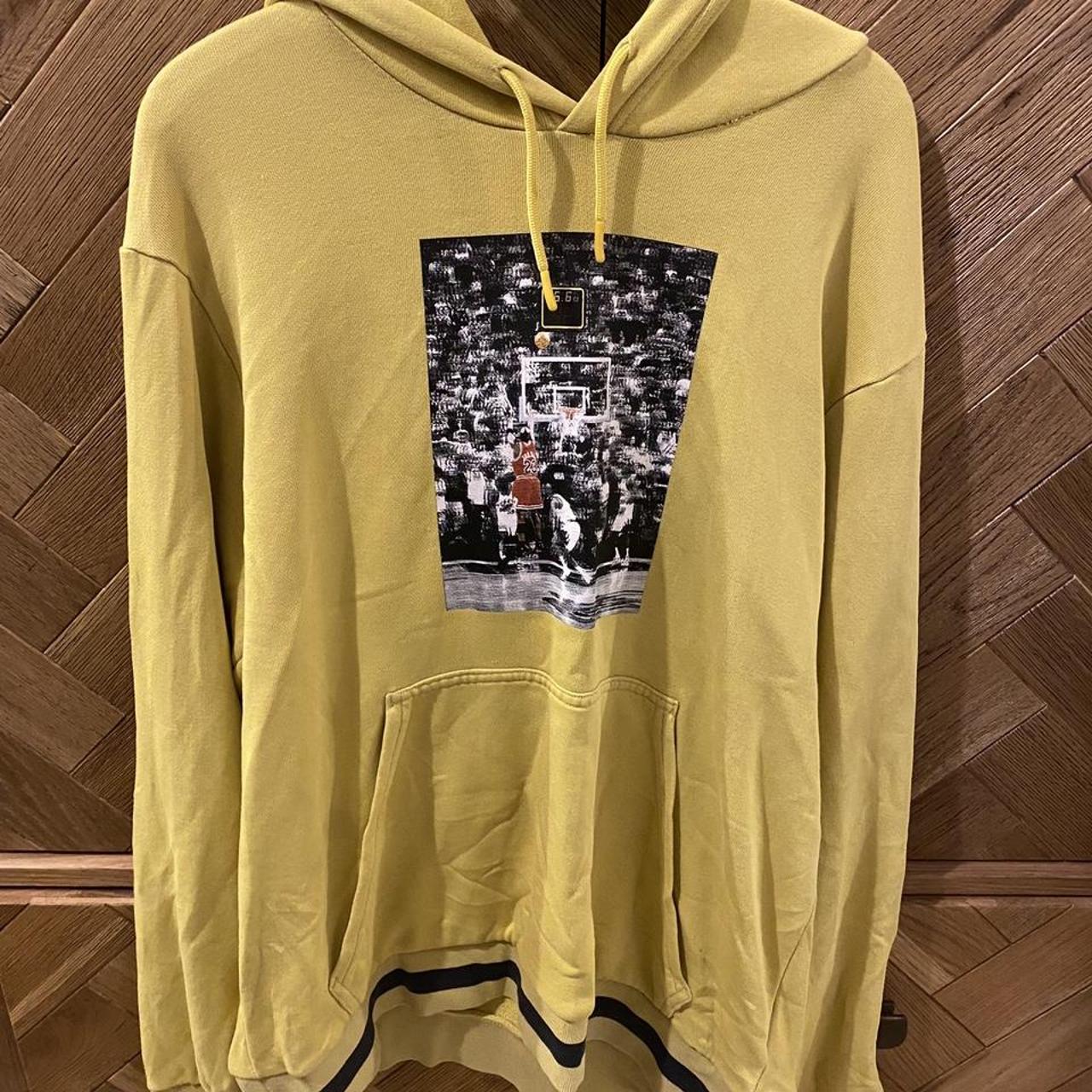 Jordan Men's Yellow Hoodie Depop