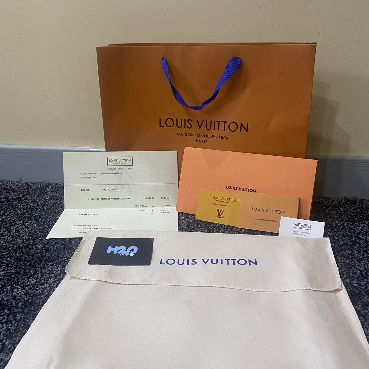 Louis Vuitton Men's Black and Blue Bag Depop