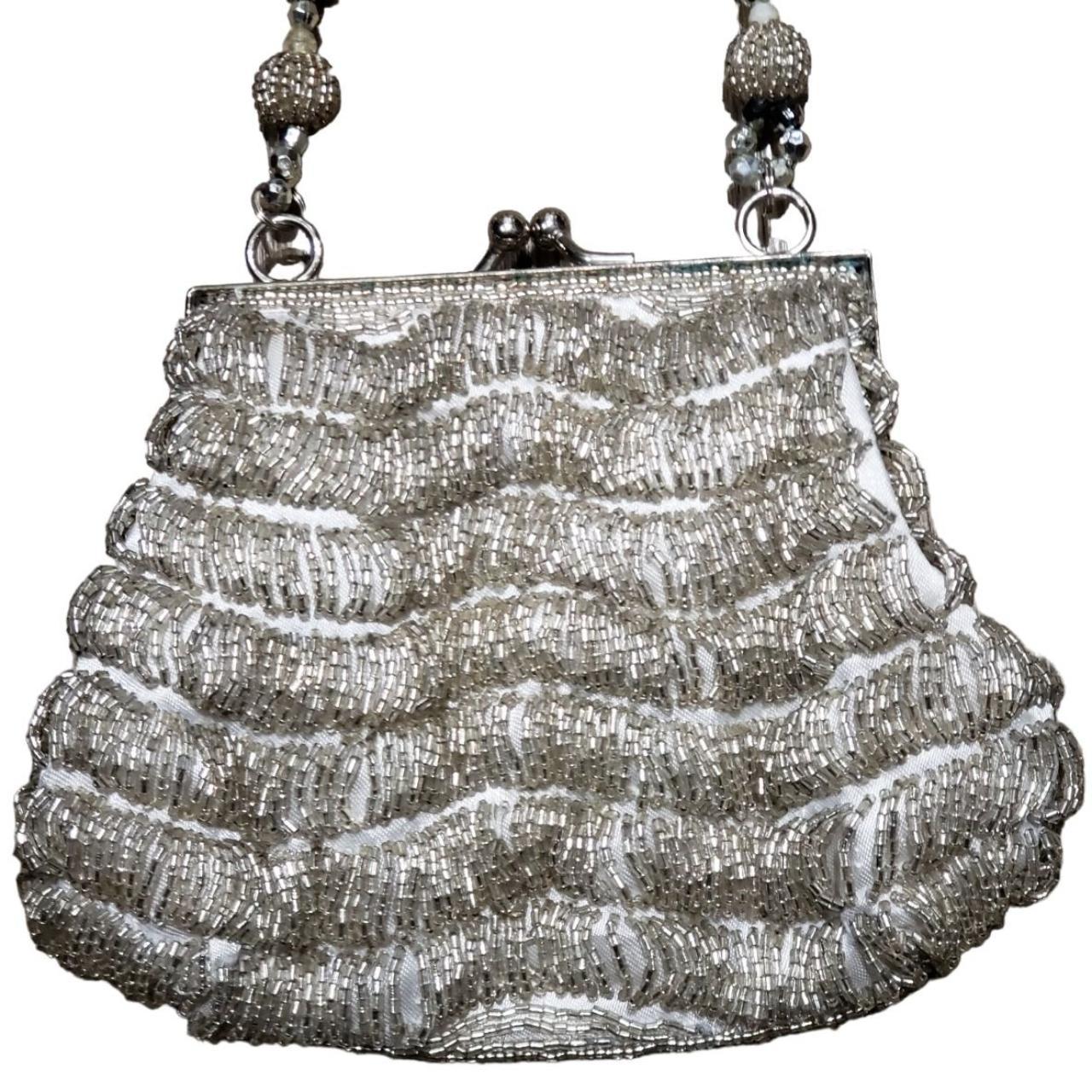 VTG Bronze Shell Beaded Evening Bag (w/ MATCHING - Depop