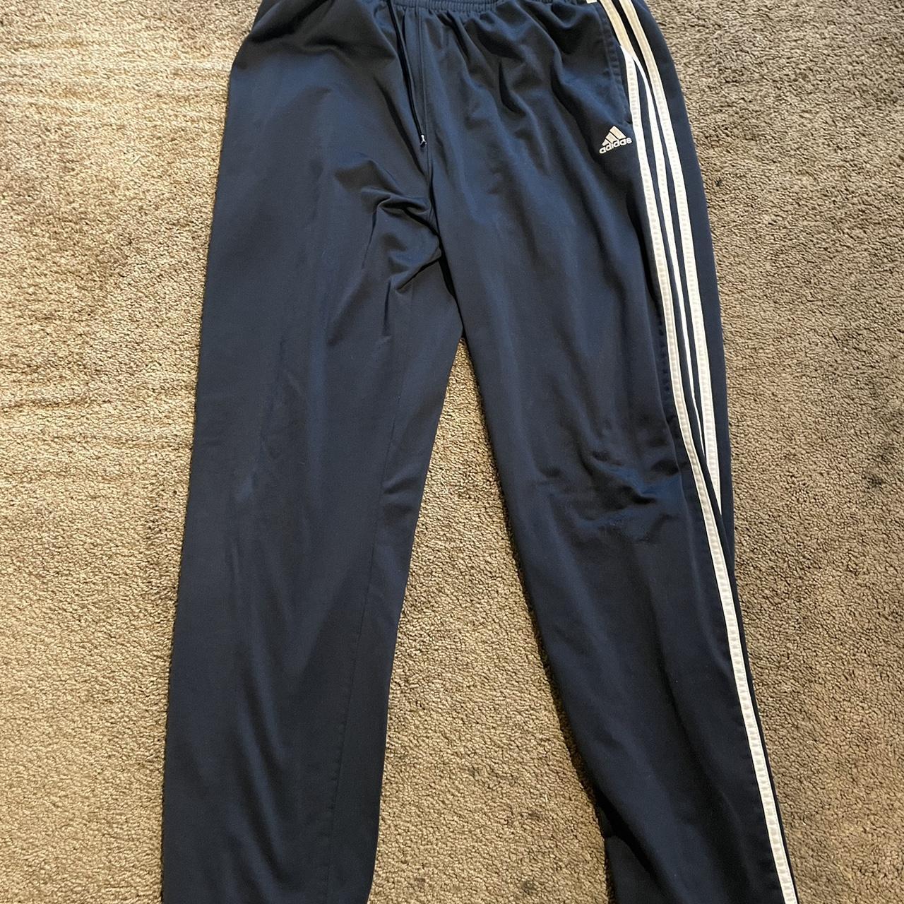 Essential Navy Adidas Track Pants - Depop