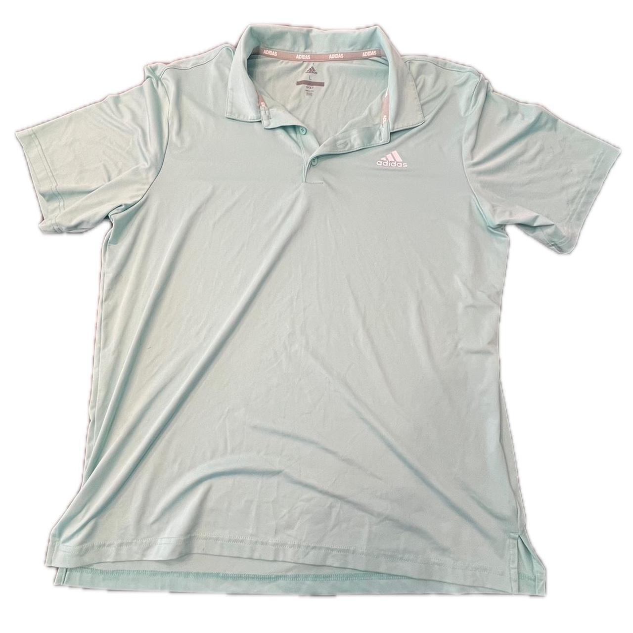 ADIDAS SEAFOAM PERFORMANCE GOLF POLO, SIZE: L