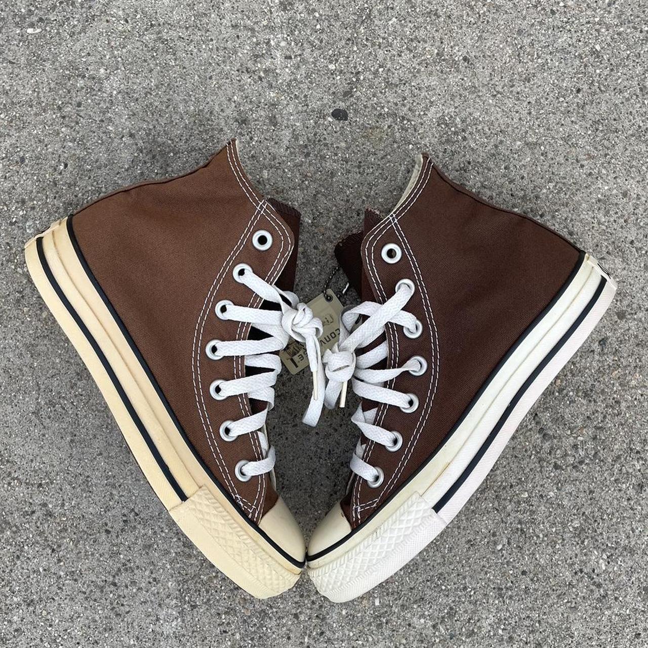 2000s Brown Chuck Taylor Converse *size 3 men, 5... - Depop