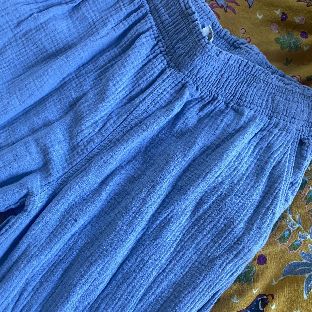 pretty blue cottagecore pants! a true light blue and... - Depop