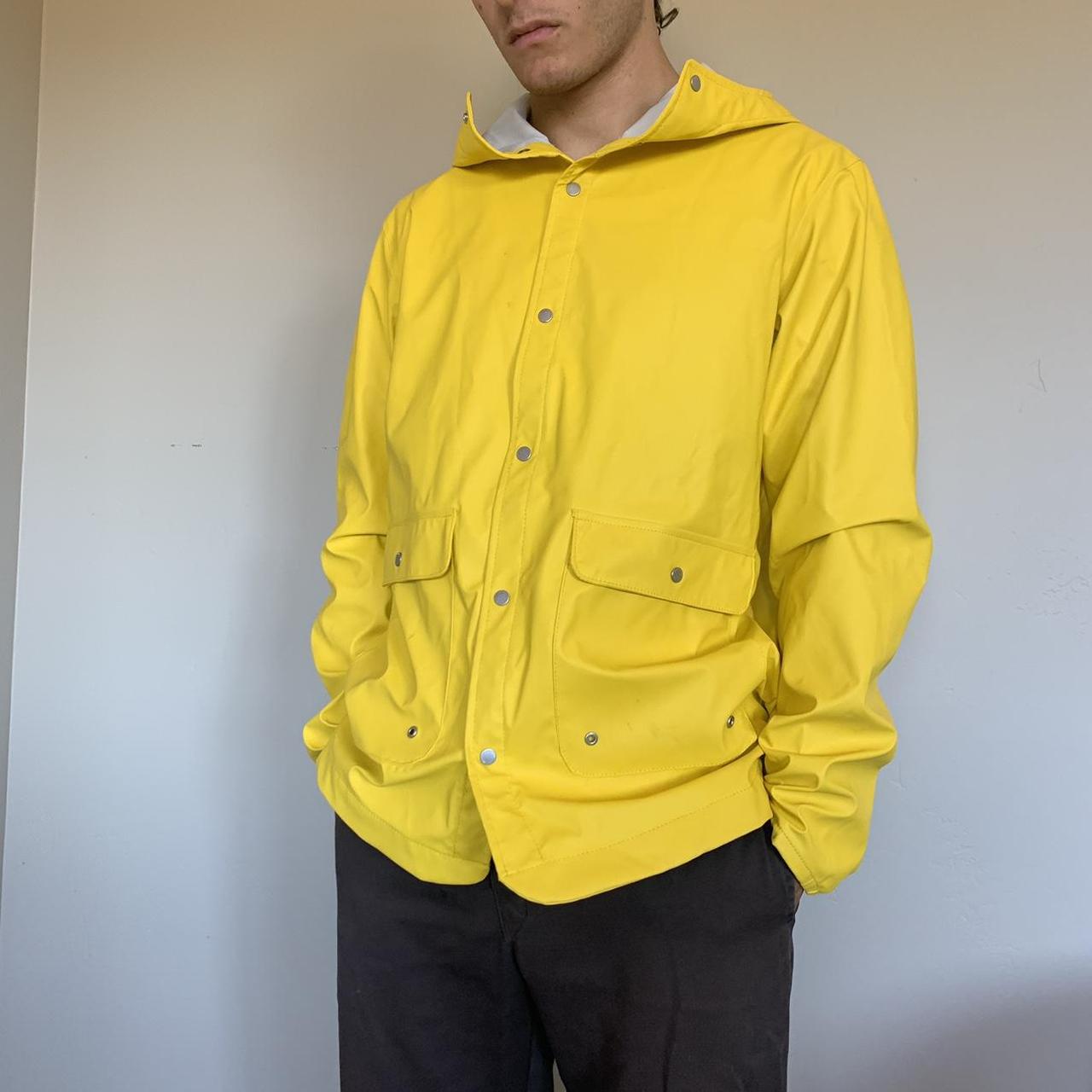 Yellow Herschel Rain Jacket Men’s size small Great... Depop
