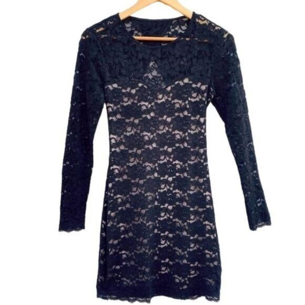 Black lace dress express best sale