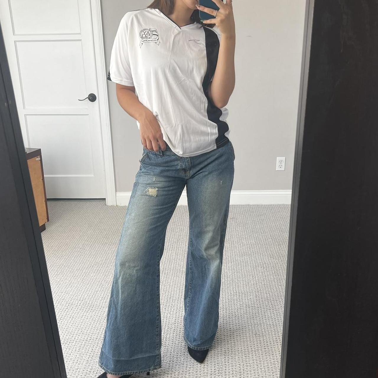 Black and white ayso blokette soccer jersey... Depop