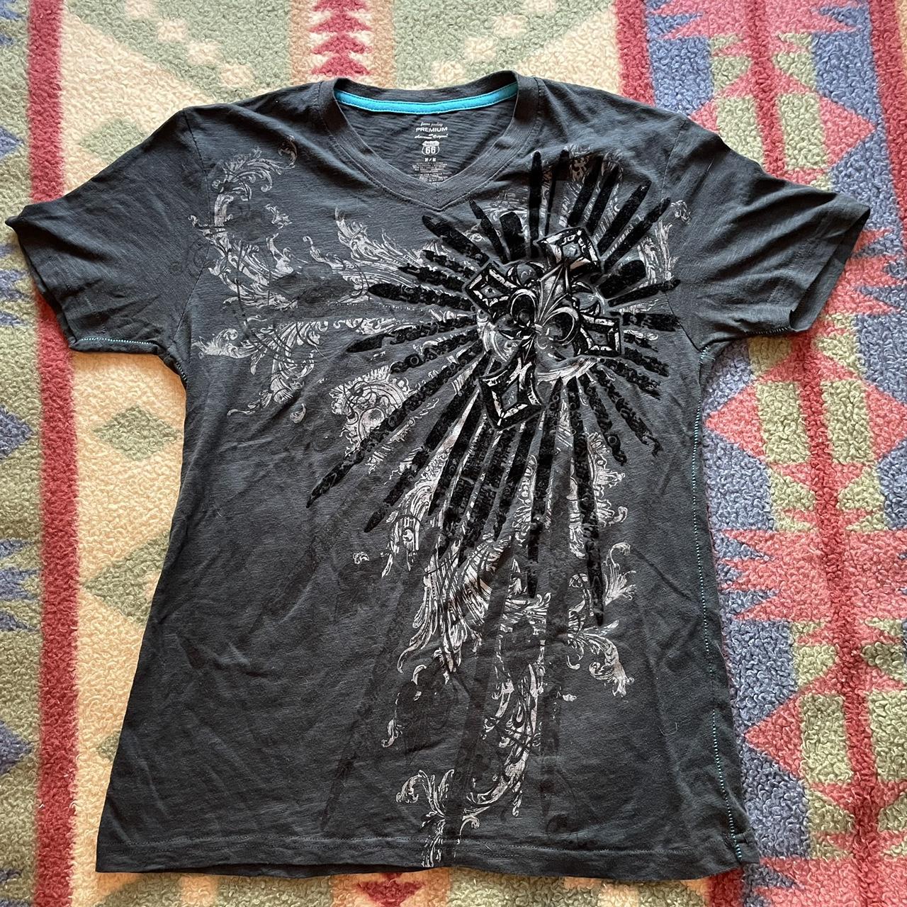 Ladies Ex M&S Moon Dust Printed T Shirt Underwired - Depop