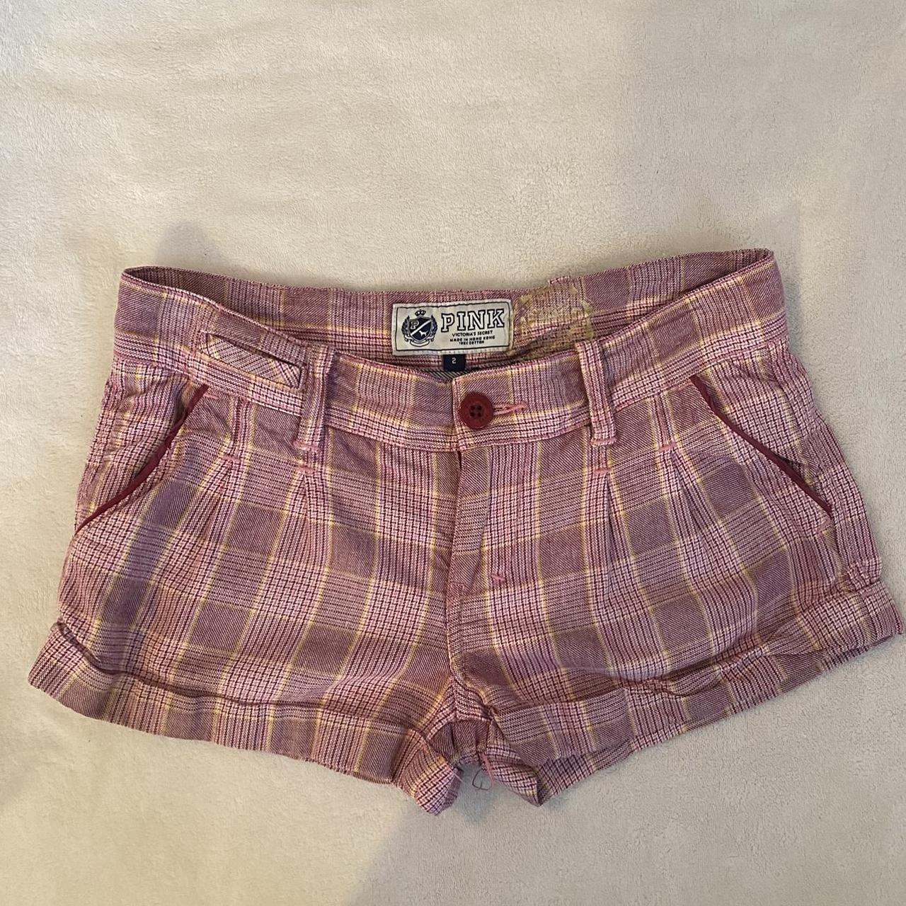 y2k victoria secret shorts size 2 waist... - Depop