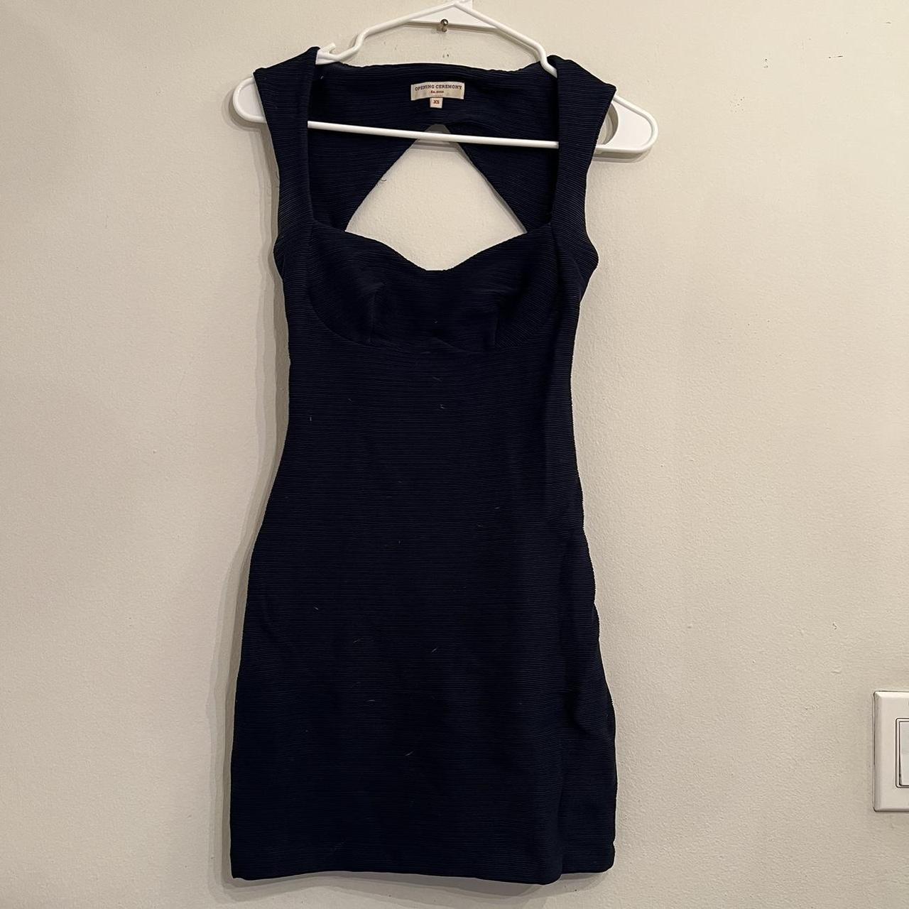 Opening Ceremony Navy Cutout Bodycon Dress. Size XS. Depop