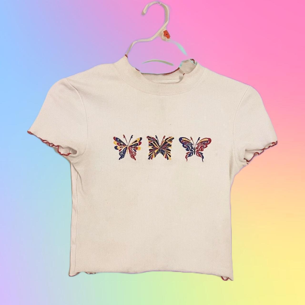 🦋BUTTERFLY CROPTOP FROM... - Depop