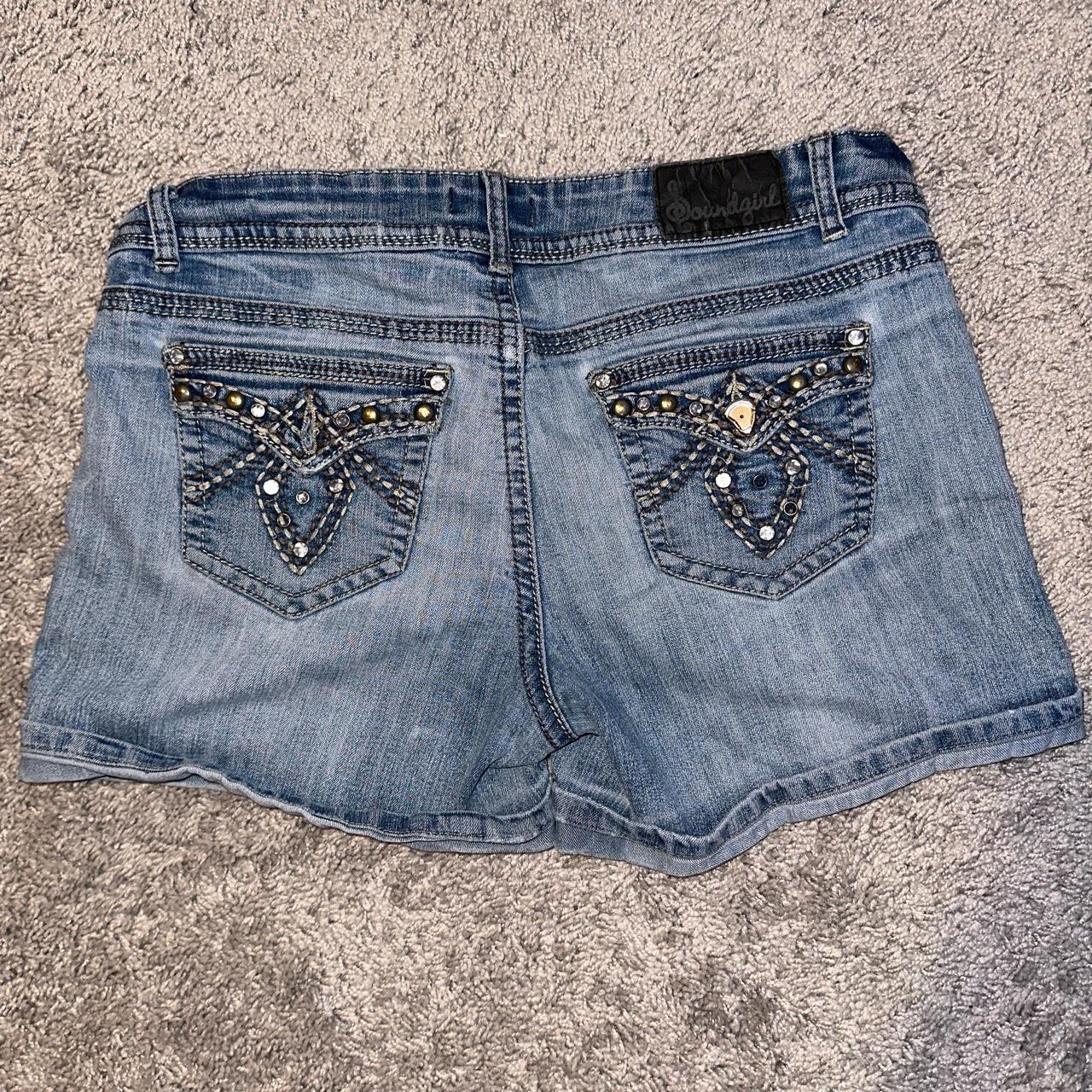 Soundgirl Lowrise shorts The right back pocket... - Depop