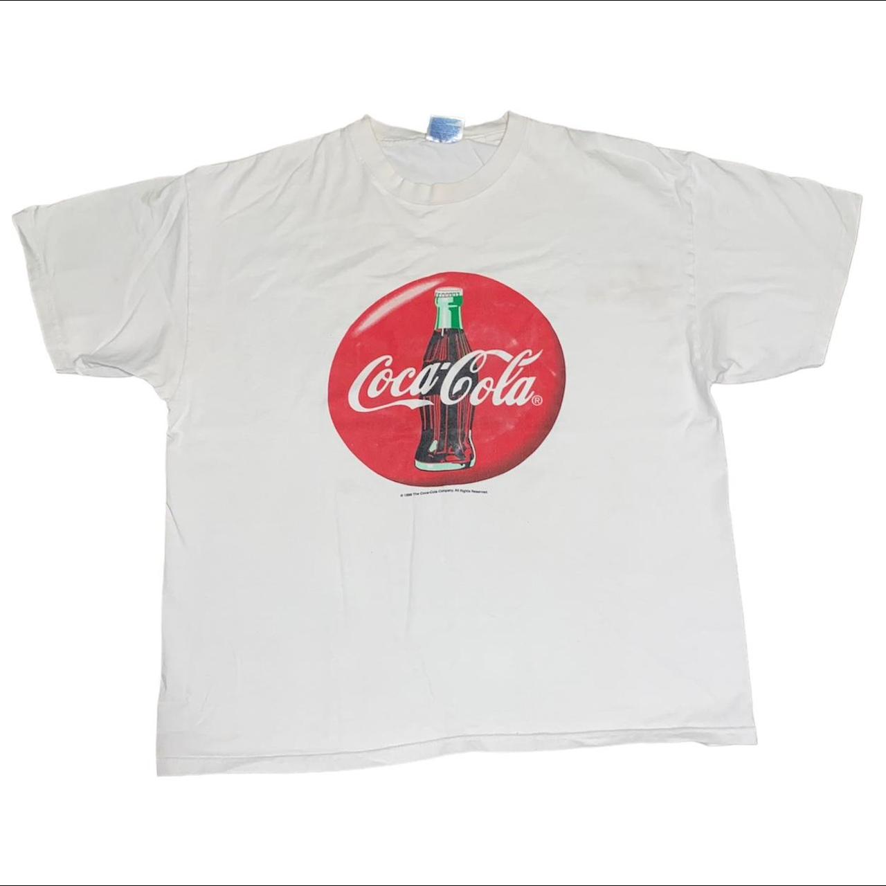 Coca-Cola Men's White and Red T-shirt | Depop