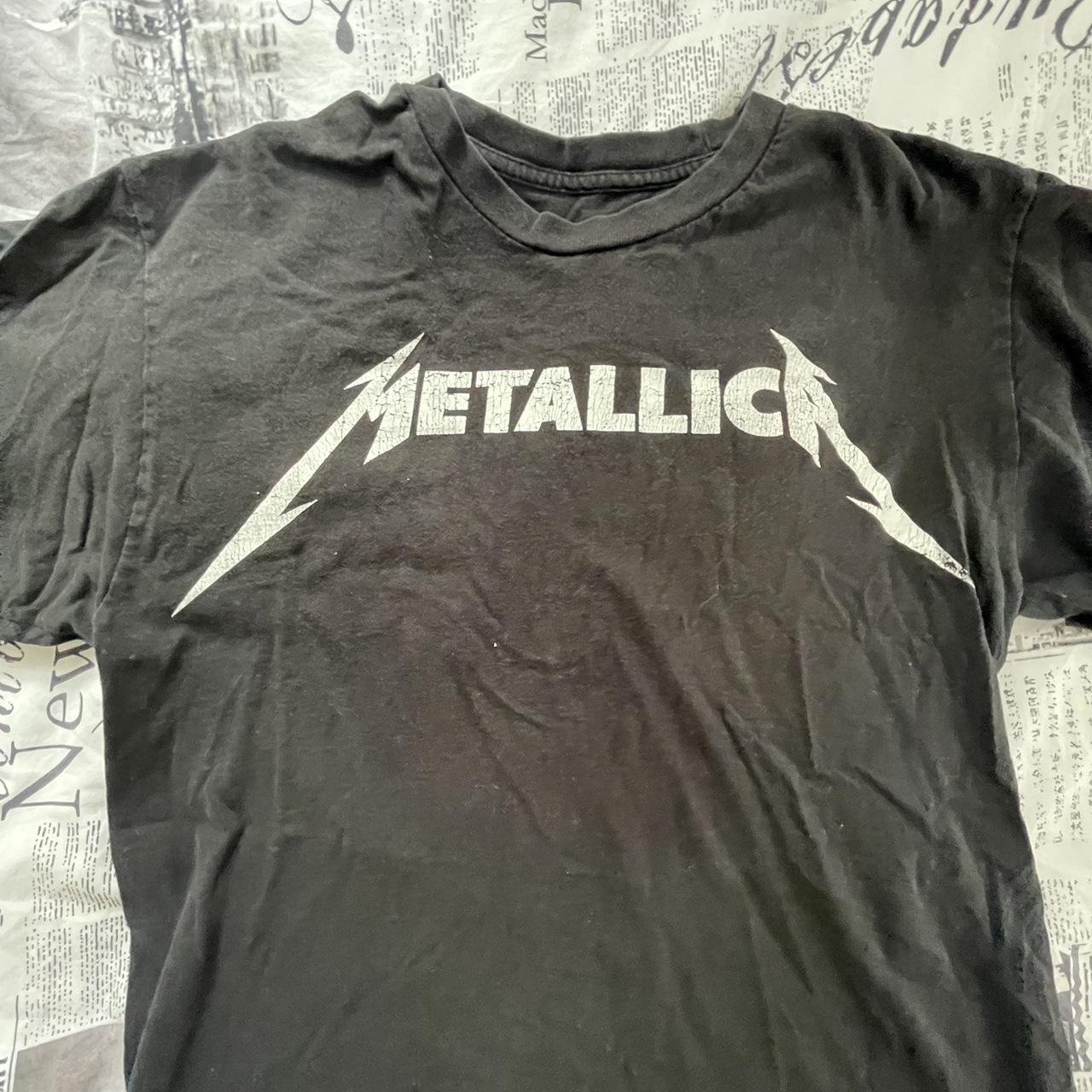 Black vintage Metallica tee medium - Depop