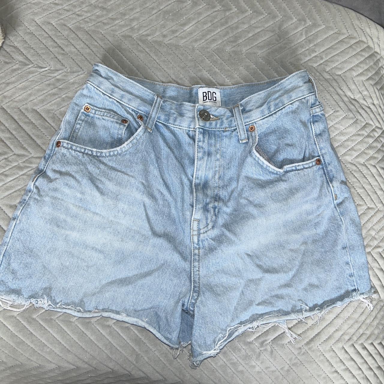 Urban Outfitters Denim Shorts - light wash - waist... - Depop