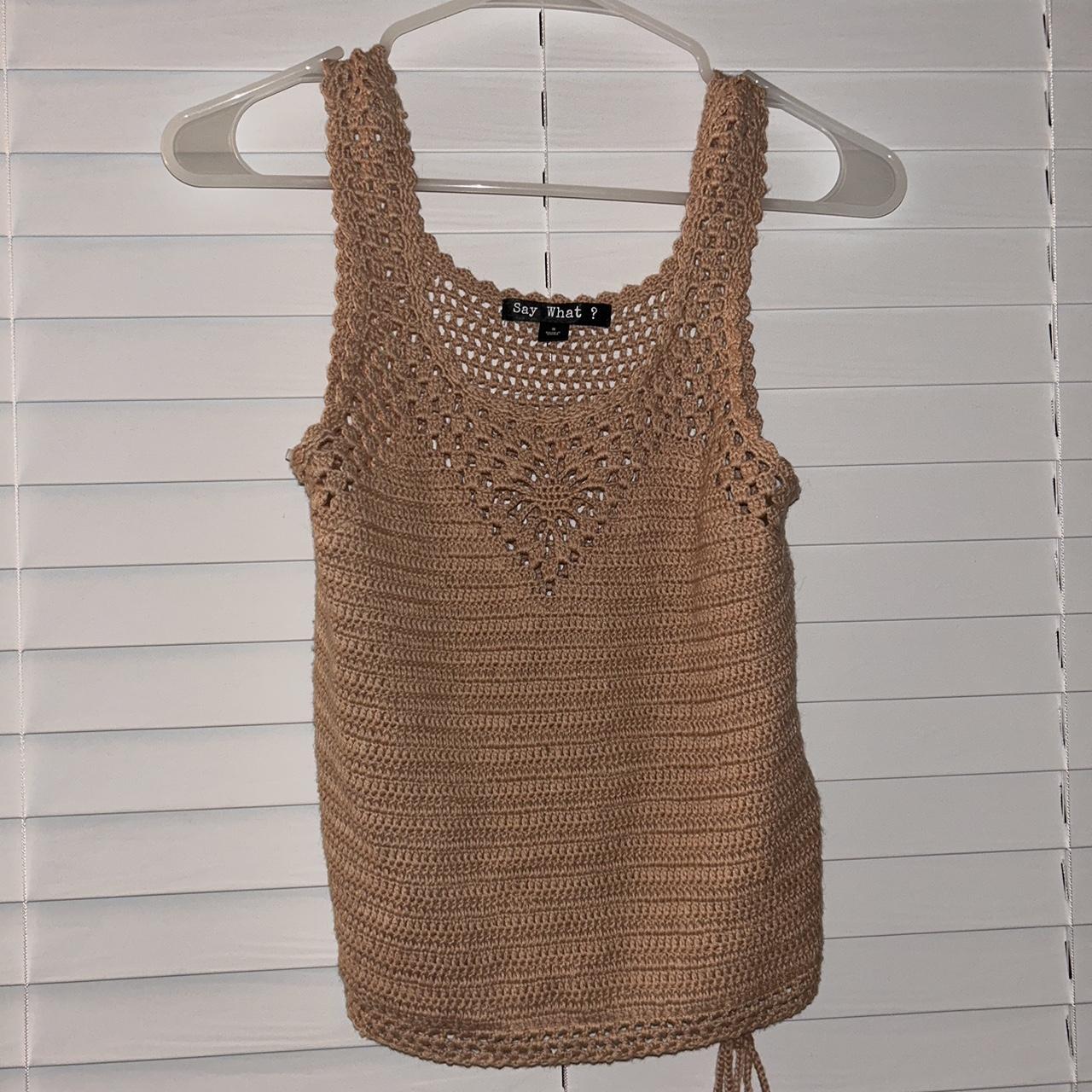 Tank crochet tank perfect for layering - Depop