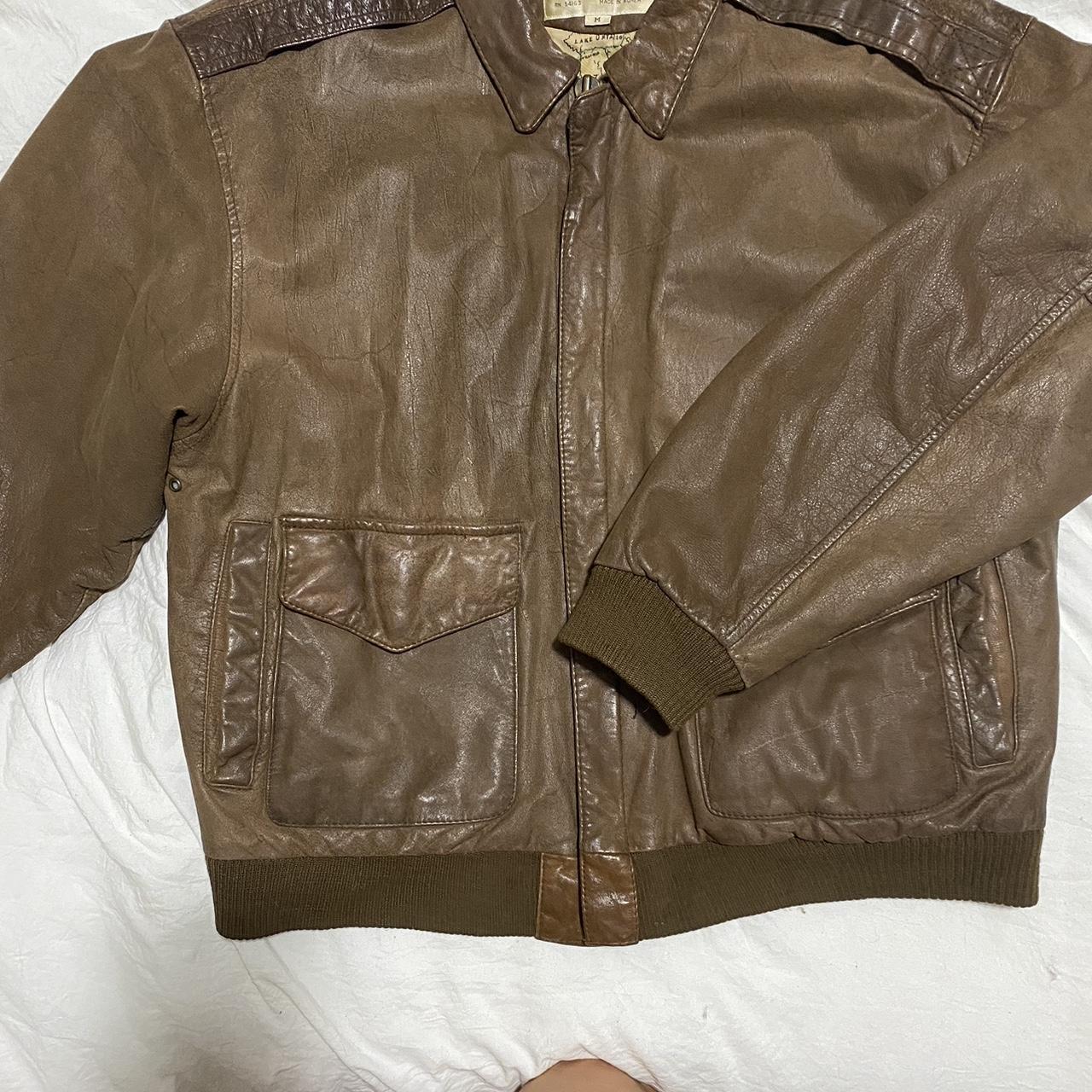 Vintage Oversized Cleveland Browns leather bomber - Depop