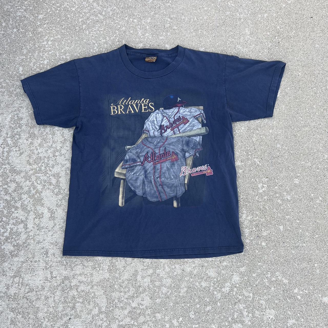 Vintage 90s Nutmeg Atlanta Braves Catcher Tee - - Depop